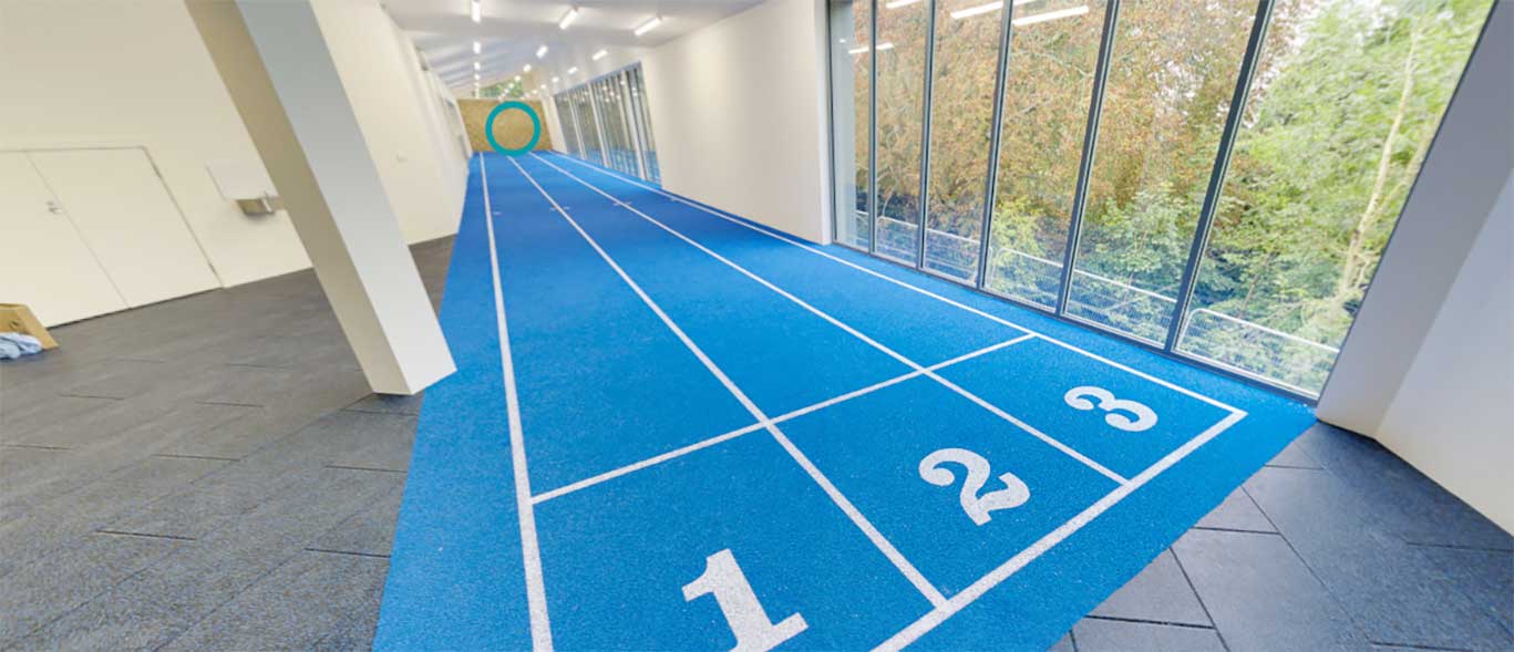 Vidaus sporto salės guminė danga