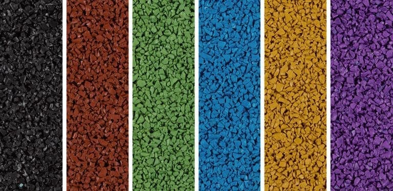 Spalvotos EPDM granulės liejamai dangai